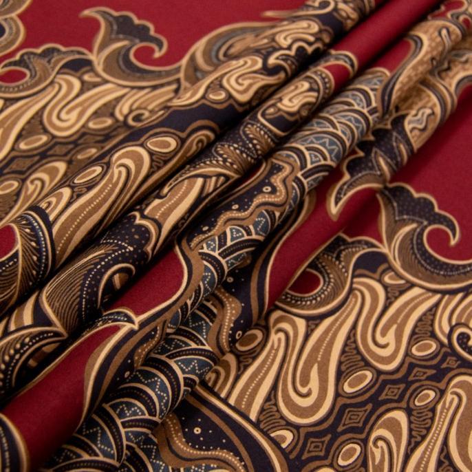 Enzy Batik Kain Batik Ganesha - Maroon