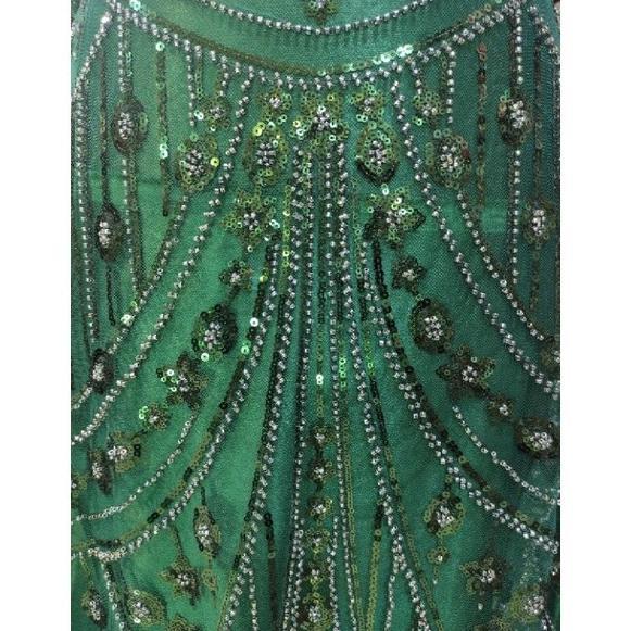 Kain Tile Ziad Nakad Sequin Dress Sapto Payet Hijau Emerald