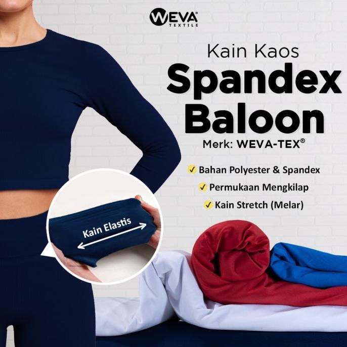 Kain Spandek Balon Bahan Jaket Sweater Melar Kiloan Weva Textile