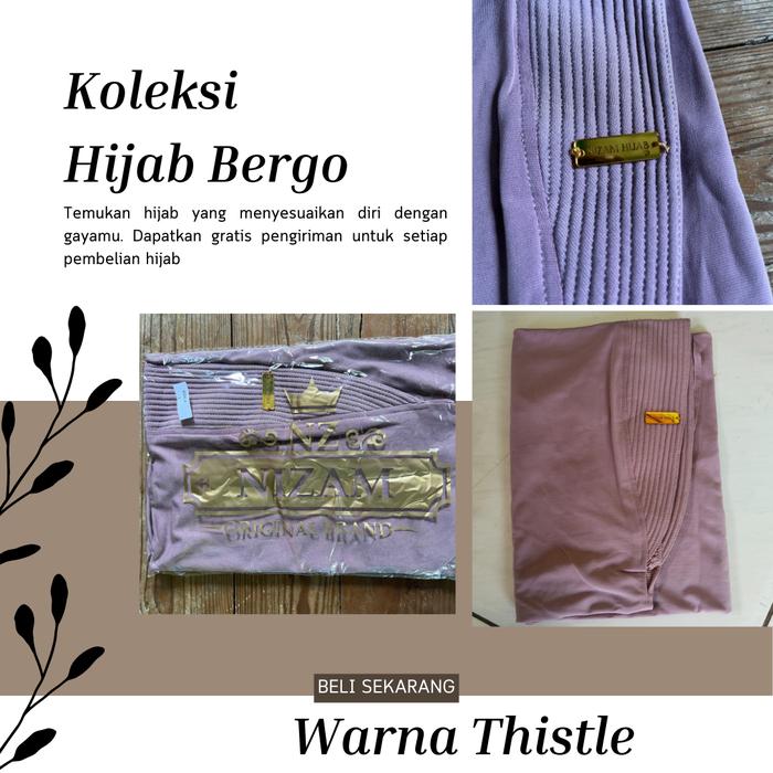 Nizam Hijab Bergo Warna Thistle