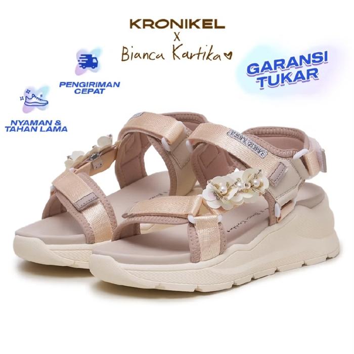 KRONIKEL Bianca Haneul Webbing Sandals sandal wanita