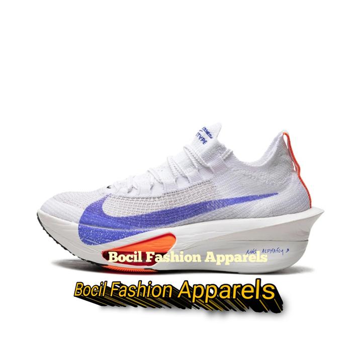 Sepatu Nike Air Zoom Alphafly Next% White Blue Print [ 100% BNIB ] Brand New Include Box