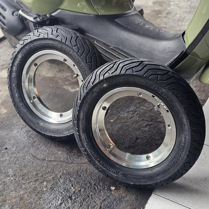Paket Velg Tubeless Vespa Ring 10 Vrossi & Ban Delitire SC109