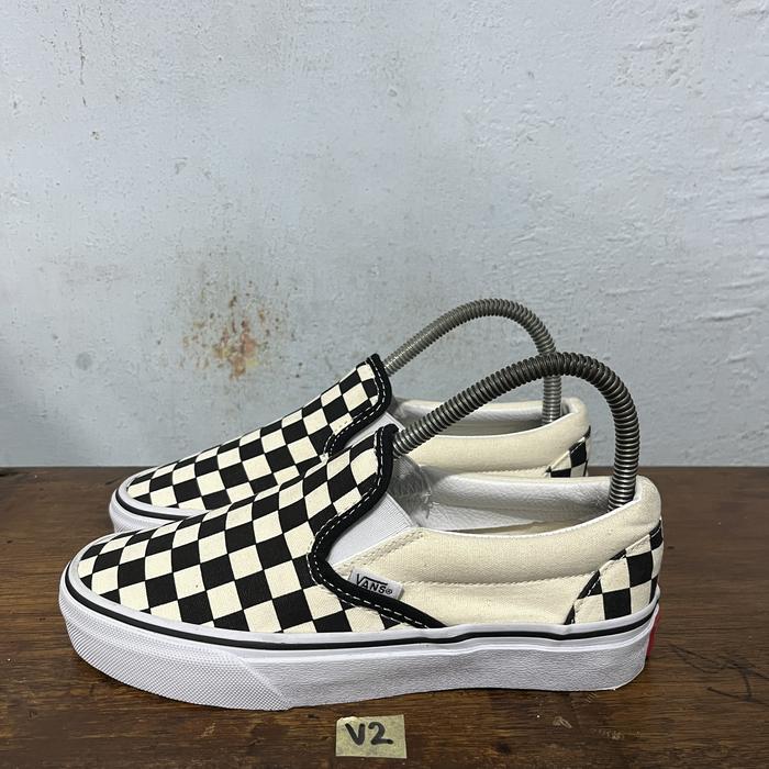 Sepatu second ori vans slip on checkerboard classic size 36