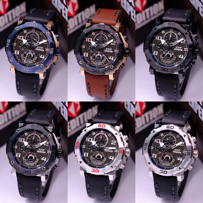 JAM TANGAN PRIA EXPEDITION E 6769 E6769 BLACK ROSEGOLD BROWN ORIGINAL GARANSI RESMI
