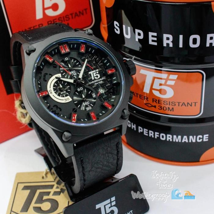 Jam Tangan Cowok T5 H3479G H3479 3479 Chrono Dan Tanggal Aktif Original Waterproof