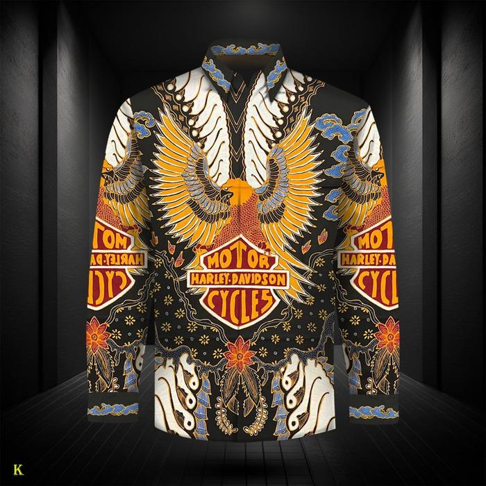 kain batik tulis kemeja katun polos pola kemeja bn-834