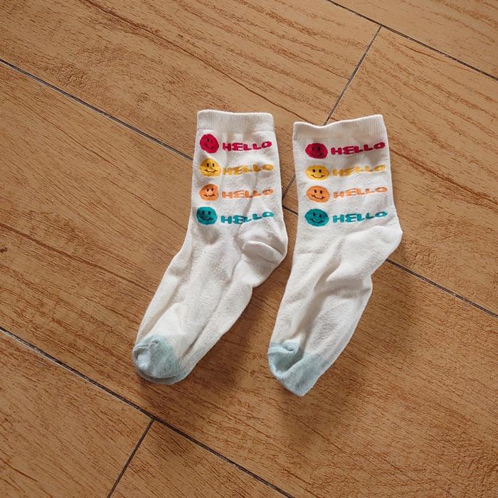 Kaos Kaki Sock Brand Thrift Second Wear Original SMILE