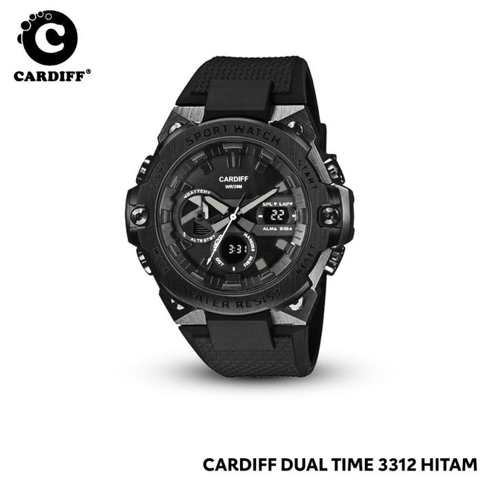Cardiff Dt 3312 Jam Tangan Pria Dual Time Water Resist