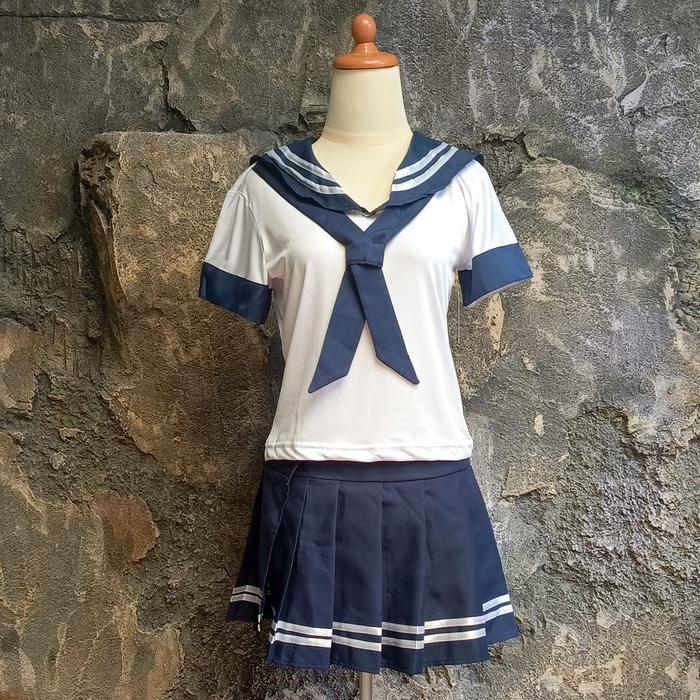 Cosplay Lingerie Model Seragam Sekolah Jepang