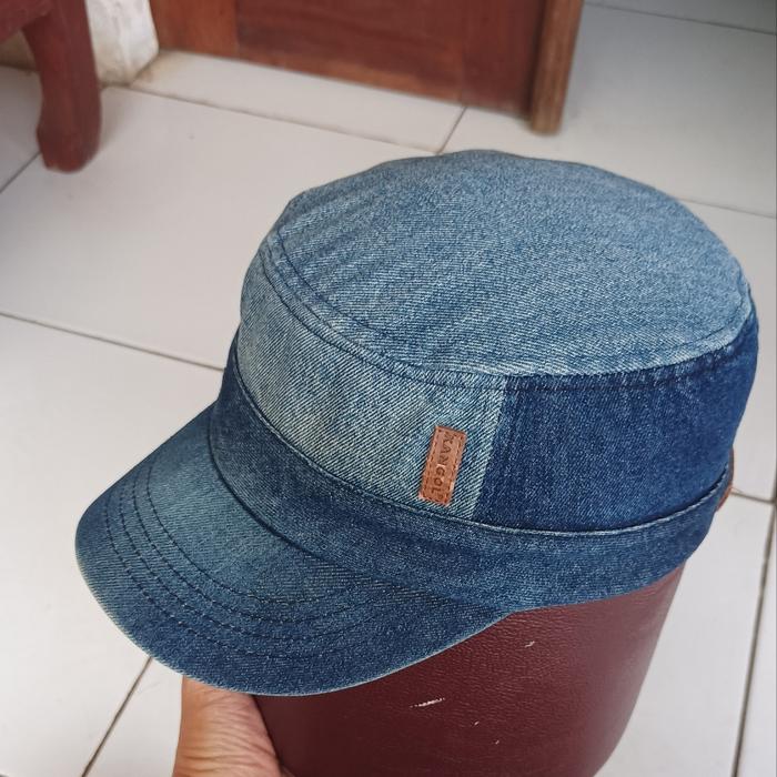 topi kangol komando denim