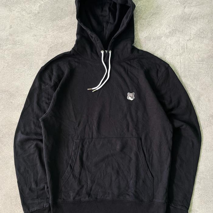 Maison Kitsune single fox head patch hoodie authentic original