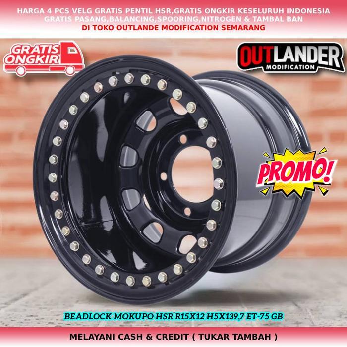 velg beadlock ring 15 mobil sidekick feroza jeep cj vitara jimny dll hsr beadlock ring 15 lebar 12