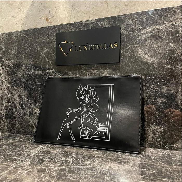 Givenchy Bambi Stencil Black Clutch