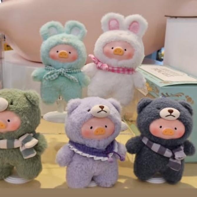 Teddy lulu pendant vinyl face plush - lulu the piggy