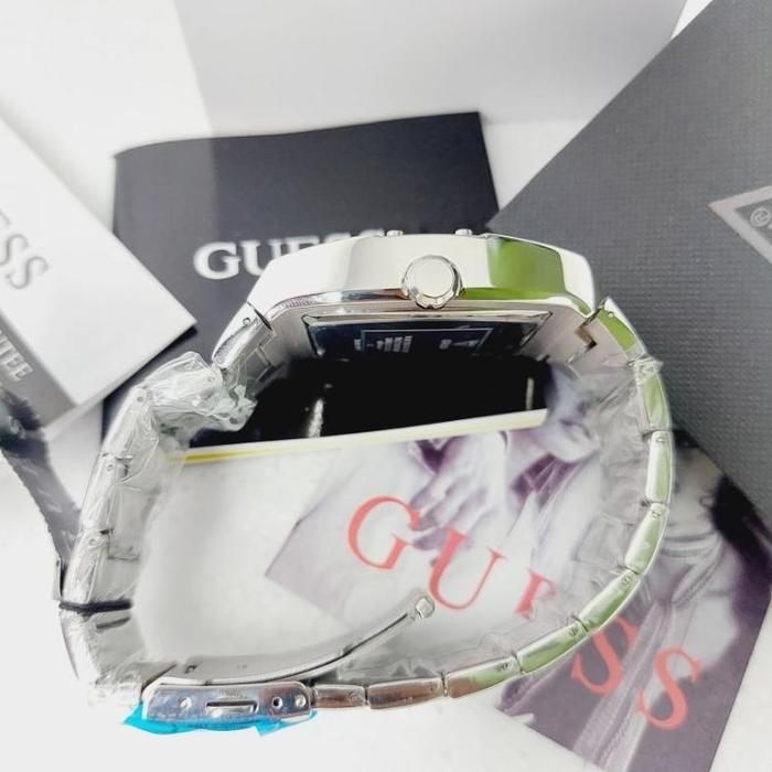 Guess Phoenix Silver Ice Blue Dial Gw0456G4 Original Jam Tangan Pria