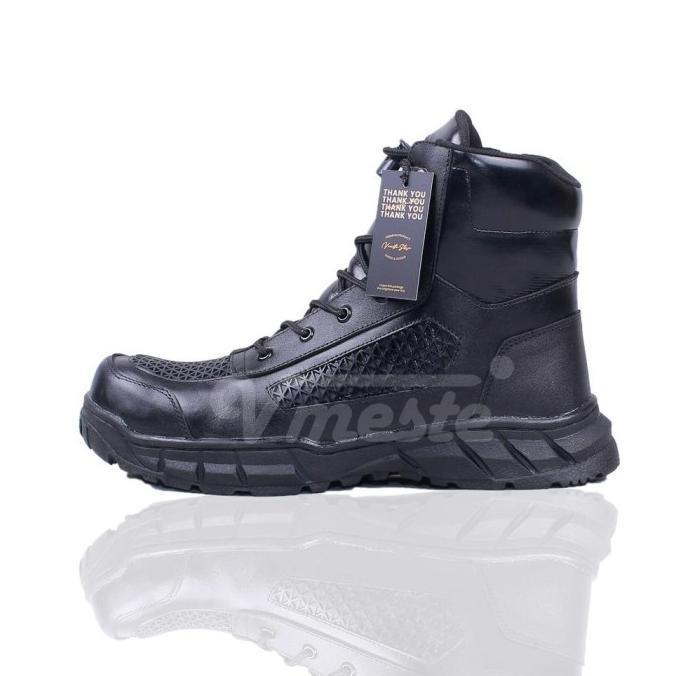 SEPATU PDH LANTAS BOA G2 RAIDERS BLACK'RUN 6 INCH TNI POLRI SECURITY TYPE JARING TAWON KULIT SAPI VM