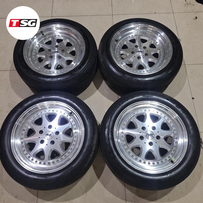 Velg Mobil Bekas Racing Pelek Seken HSR BRABUS BAVARIA Ring 17 Lebar 7,5/8,5 Lubang Baut 5 + Ban 215