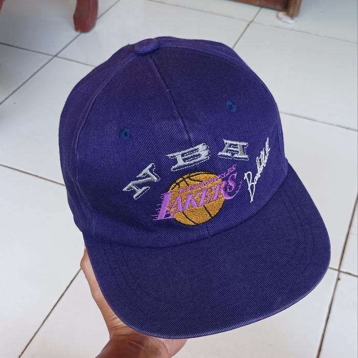 topi vintage nba lakers second