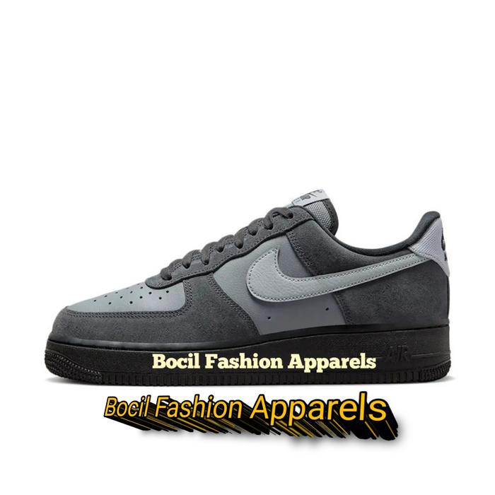 Sepatu Nike Air Force 1 0'7 Low Black Wolf Grey Anthracite [ 100% BNIB ] Brand New Include Box