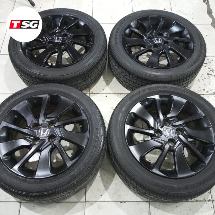 velg Mobil Bekas Pelek Copotan Ori Brio RS Ring 15 Lubang 4 + Ban 185 55 R15
