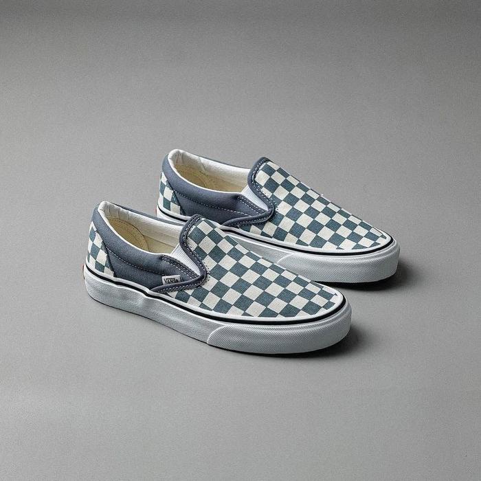 Vans Slip On Checkerboard Blue Mirage Original