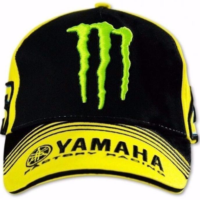 VR46 Official Monster Yellow Cap Yamaha. Topi Unisex Valentino Rossi