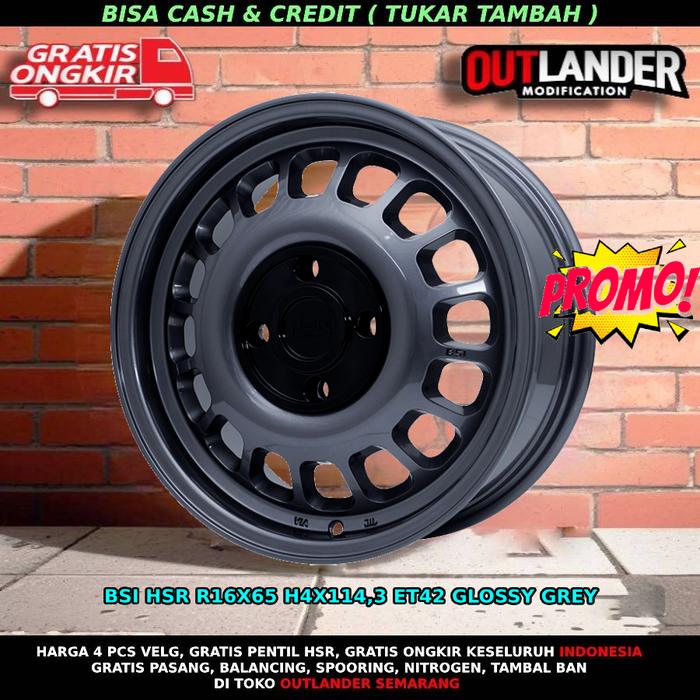 Velg racing ring 16 xenia livina confero maestro avanza kijang kapsul evalia hsr bsi r16 grey