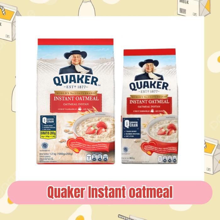 Quaker Oats Instant Oatmeal sereal meal oat meal 1200gr 1,2kg 800 gr