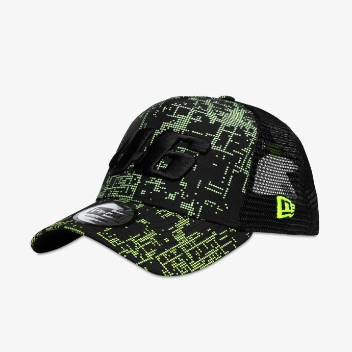 VR46 Trucker New Era GLITCH VR46 Cap. Topi Unisex Pria Wanita