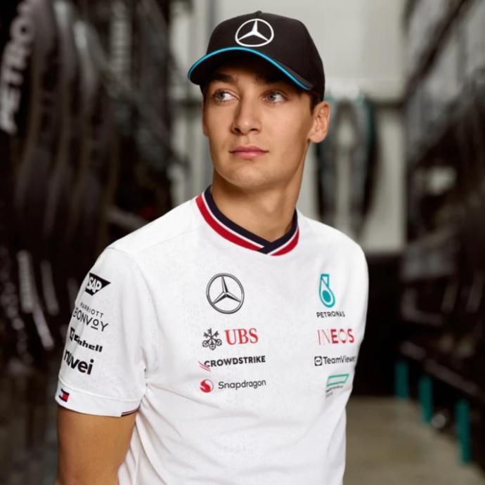 Mercedes-AMG F1 2024 George Russell Team Driver Cap Black. Topi Unisex