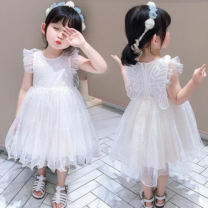 UCHINO PROMO 12.12 HappyOliver DRESS YUZAWA BUTTERFLY EBV Baju Dress Anak Perempuan import Motif Say