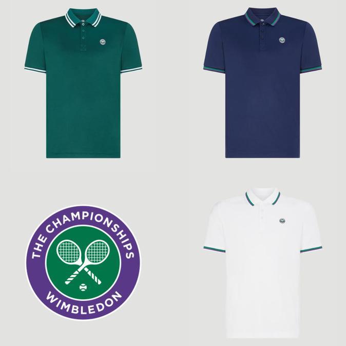 Wimbledon Tennis Championships Mens Core Performance Polo. Polo Pria