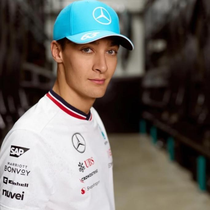 Mercedes-AMG F1 2024 George Russell Team Driver Cap Blue. Topi Unisex