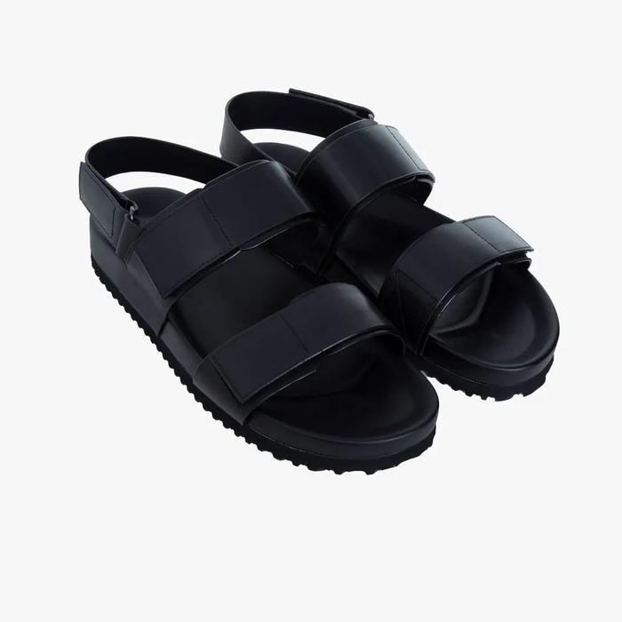 Rockport Men's MYD024D Sandal Original Sepatu Sandal Pria Leather - Black