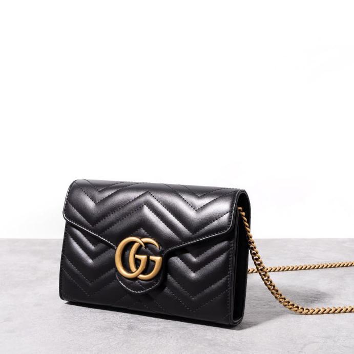 super mini wallet on chain ghw Black