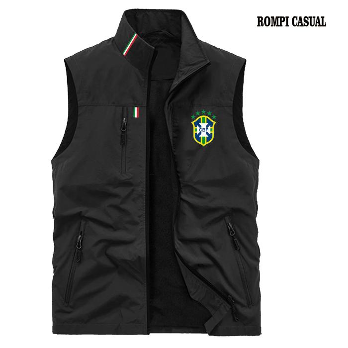 Rompi Outdoor Pria Logo Brazil Model Simple / Rompi Kasual Pria Dewasa Bisa Custom Logo / Rompi Carg