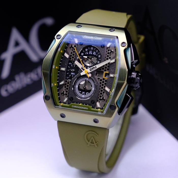 ALEXANDRE CHRISTIE AC 6608 GREEN ARMY RUBBER PRIA. ORIGINAL
