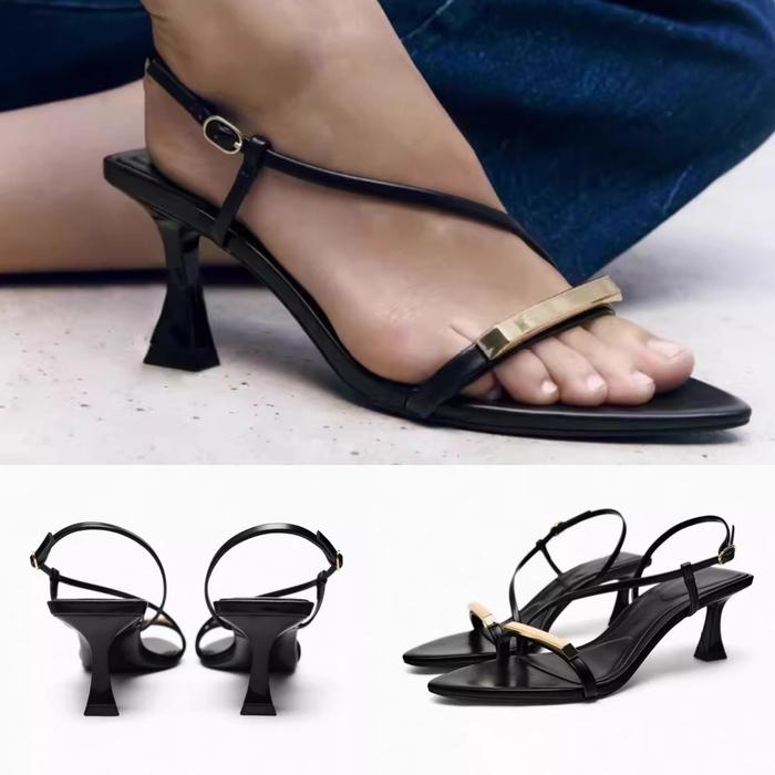 Sandal ZARA Strappy Slingback Heels Shoes