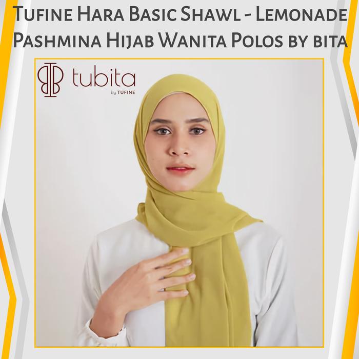 Tufine Hara Basic Shawl Lemonade by BITA - Pashmina Hijab Polos