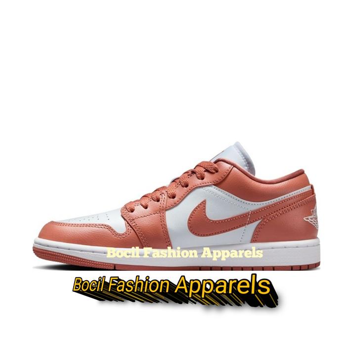 Sepatu Nike Air Jordan AJ 1 Low White Sky Orange Women [ 100% BNIB ] Brand New Include Box