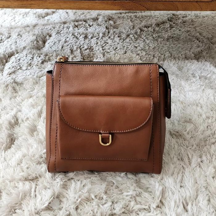 tas wanita fossil parker mini backpack brown ej