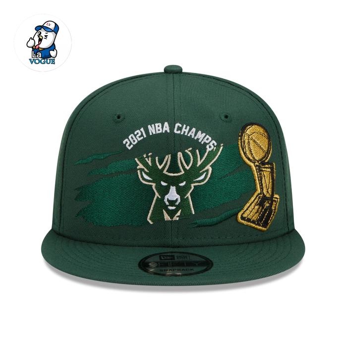 Topi New Era Ori NBA21 TEAR CHAMPS MILWAUKEE BUCKS 9FIFTY Snapback - Setelan