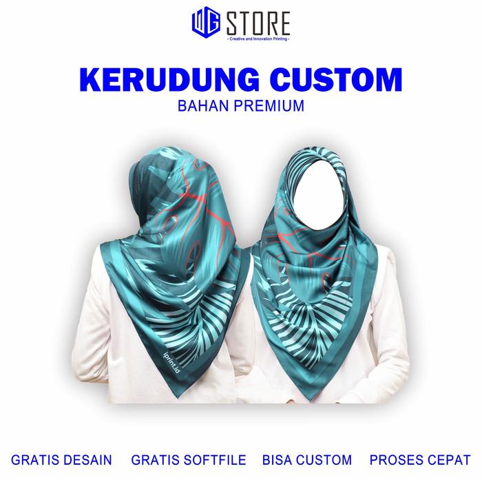 Hijab Printing Custom / Kerudung Custom Bahan Voal Premium / jilbab / kerudung / bebas custom design