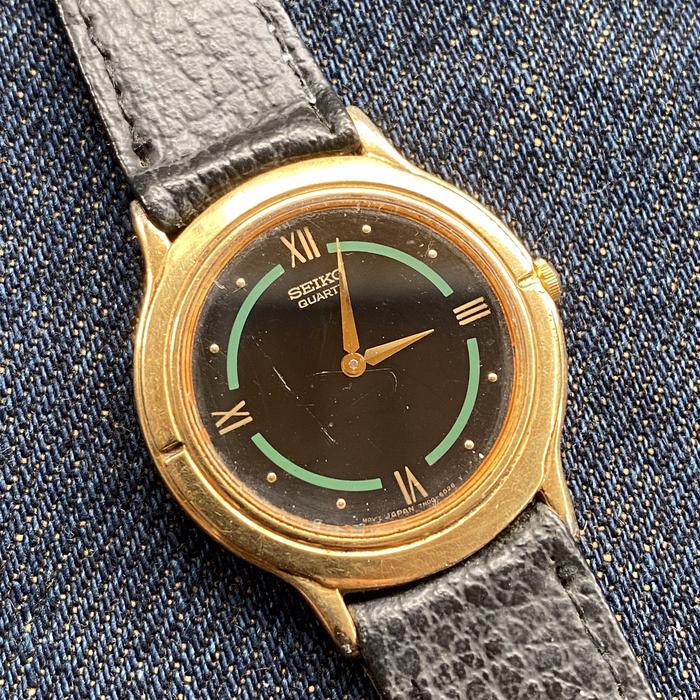 Jam Tangan Seiko Vintage Quartz Japan Gold jadul pria wanita jadul kuno antik