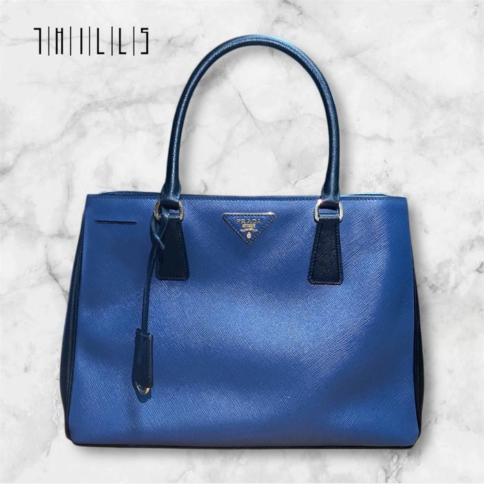 Tas Prada Saffiano Lux Tote Bluette Nero - Model B1874A - Like New + Dust Bag & Authenticity Card
