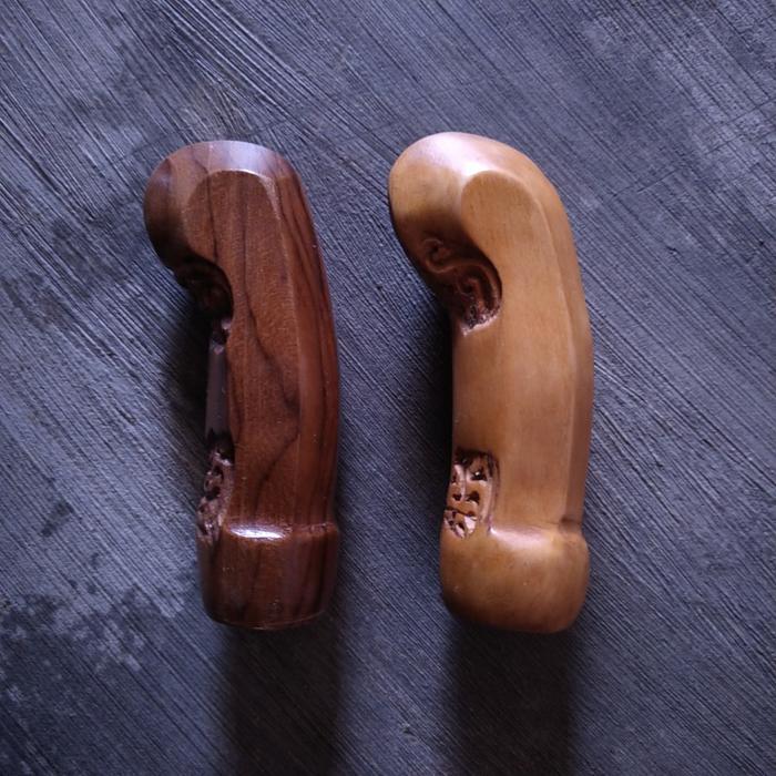 Deder handle Keris  Rangdan Kayu Cendana & Sonokeling sePasang