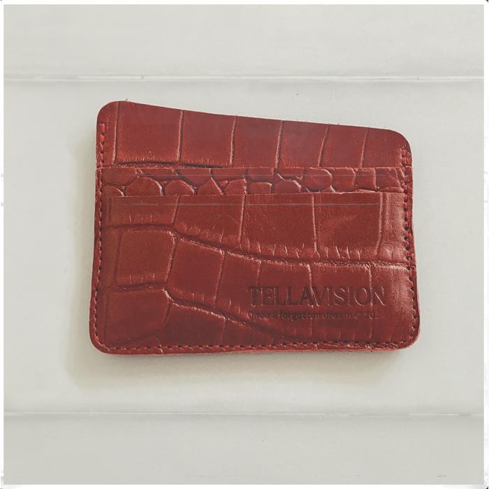 TELLAVISION Star Cardholder - Croco Wine