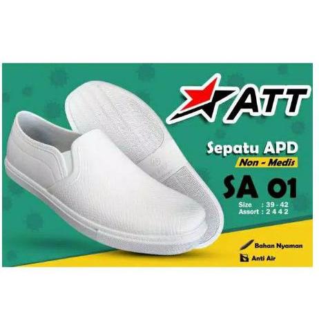 Sepatu Karet Pria Putih APD Non Medis ATT SA 01