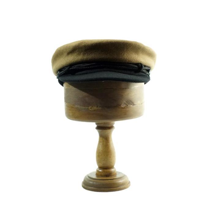 Fiddler hat beige & black